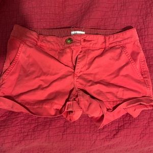 Red cotton shorts